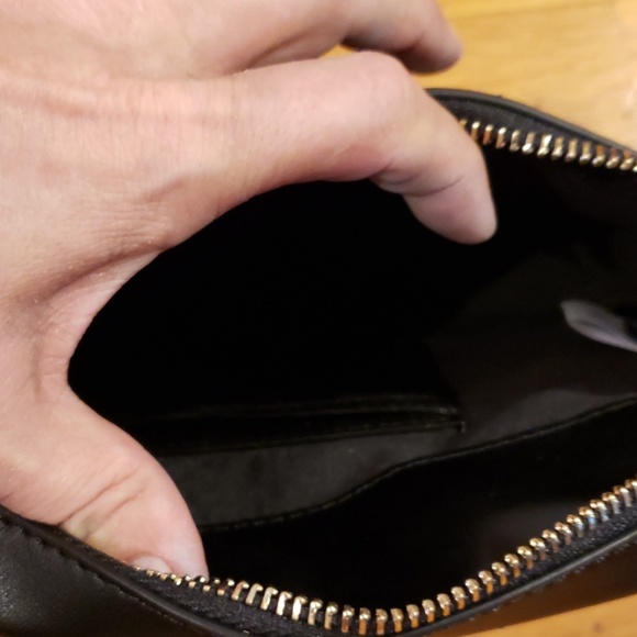 NWT Express Black Leather Rhinestone & Chain Purse - Picture 5 of 8